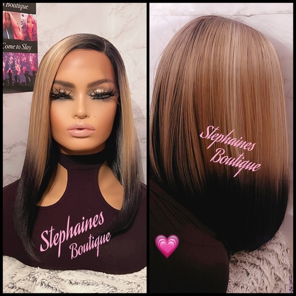 Human Hair Blended lace front wig - Picture 5 of 10